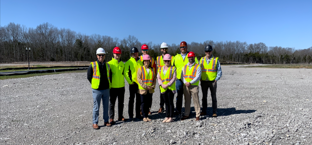 Beazer Homes team members celebrate the groundbreaking of Bradshaw Farms